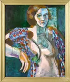 Untitled by Arnold Wood, acrylic on board, sold Jun 2015