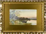 landscape by Frederick A. MacNeal, watercolor, sold Jun 2015