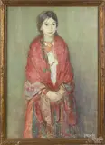 portrait of a girl by Joseph Sacks, oil on canvas, sold Jun 2015