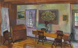 interior by Konstantin Bokov, oil on canvas, sold Jun 2015