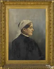 portrait of Anna Shipley by Franz Dvorak, oil on canvas, sold Jun 2015