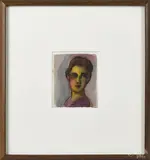 bust of a woman by Barbara Mimnaugh, watercolor, sold Jun 2015