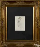of a mother and child by Mary Cassat, ca. 1908, etching and drypoint, sold Jun 2015