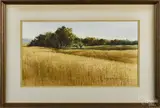 landscape with horses by Joseph Bohler, watercolor, sold Apr 2015