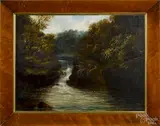 landscape with a fisherman by Charles Marshall, oil on canvas, sold Apr 2015