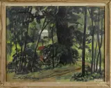 Untitled by Charles X. Carlson, pastel on paper, sold Apr 2015
