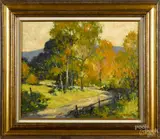 landscape by Leonard Boyer, oil on canvas, sold Apr 2015