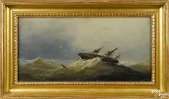 painting of a shipwreck by James Hamilton, oil on canvas, sold Apr 2015