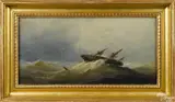 painting of a shipwreck by James Hamilton, oil on canvas, sold Apr 2015