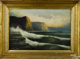 coastal scene by Edward Moran, oil on canvas, sold Apr 2015