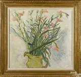 floral still life by Franklin C. Watkins, oil on canvas, offered Apr 2015