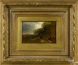 landscape by William Howard Hart, oil on board, offered Apr 2015