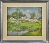 landscape by John Appleton Brown, pastel, offered Apr 2015