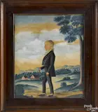 portrait of Ephraim Share by Jacob Maentel, watercolor and gouache, offered Apr 2015