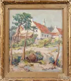 landscape by René Gevers, oil on board, sold Mar 2015