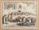 of the Pontificio alle falde del Quirinale by Bartolomeo Pinelli, engraving, sold Mar 2015
