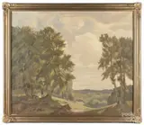 landscape by Martin Nicolaus, oil on canvas, offered Mar 2015