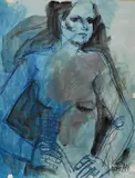 Untitled by Arnold Wood, watercolor on paper, sold Mar 2015