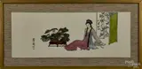 of a reclining woman by Diana Kan, watercolor on silk, sold Mar 2015