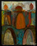 impressionist landscape by Nicolai Von Kreitor, oil on canvas, sold Mar 2015