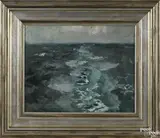 impressionist ocean scene by Frits Thaulow, oil on canvas, offered Mar 2015