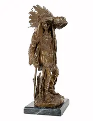 Untitled by Charles Kauba, Bronze Plains Indian Sculpture, sold Jan 2026