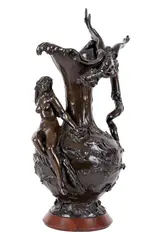 Untitled by Marcel Debut, Bronze Nymph & Dragon Ewer, sold Jan 2026