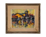 Untitled by Ben Abril, Oil on Canvas Painting, sold Jan 2026