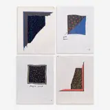 16 Designs for Square Scarves by Geoffrey Beene, 1985-89, marker on paper, sold Sep 2023