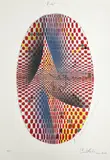 Pink by Carlos Silva, 1979, serigraph, sold Sep 2023