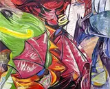 Habia una vez un Dragōn... by Juan Carlos Lasser, oil on canvas (unstretched), sold Sep 2023