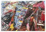 Paisaje Urbano by Juan Carlos Lasser, oil on paper, sold Sep 2023