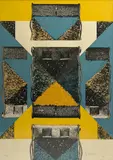 Untitled (Composition in Blue, Yellow, and Black) by Norberto Nicola, serigraph, sold Sep 2023