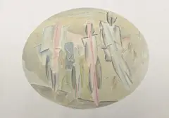 Figuras by Hugo de Marziani, 1999, watercolor on paper, sold Sep 2023