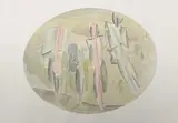 Figuras by Hugo de Marziani, 1999, watercolor on paper, sold Sep 2023