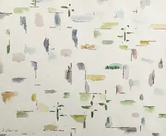 Crow's Nest #4 by Michael Loew, 1949, watercolor, sold Sep 2023