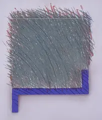 Logo Suite (Purple) by Richard Smith, 1971, serigraph on vacuum formed plastic relief over wood, sold Sep 2023