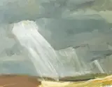 Untitled (Landscape) by John Adams Griefen, 2001, gouache on paper, sold Sep 2023