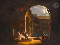 Le Couronnement d’Inès de Castro by Auguste de Forbin, Toile d’origine, sold Jun 2022