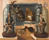 Cabinet de curiosités by Gabriel-Germain Joncherie, Toile, sold Jun 2022