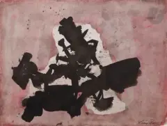Composition by Léon Zack, 1962, Encre, aquarelle et lavis d’encre, sold May 2022