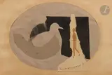 Composition à l’oiseau by Paul Philibert-Charrin, Collage, sold May 2022