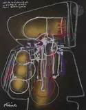 Petite mécanique mentale pour Paul Gauguin by Ladislas Kijno, vers 1985, Gouache et peinture or, sold May 2022