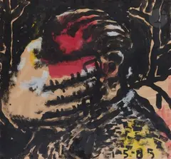 Composition by Jean-Charles Blais, 1985, Gouache, sold May 2022