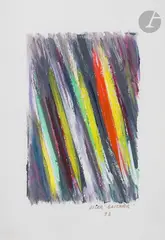 Composition by Oscar Gauthier, 1993, Gouache, sold May 2022