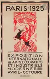 Exposition internationale des arts décoratifs et industriels modernes, avril-octobre 1925 Chromolithographie. Entoilée. Imp. de Vaugirard, Paris by Robert Bonfils, Affiche dans le monde, p, sold May 2022