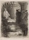 Hamlet by Alphonse de Neuville, 1868, Lithographie, sold May 2022