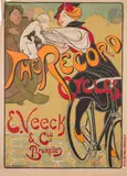 The Record Cycles E. Veeck & Cie à Bruxelles Chromolithographie. Non entoilée. Lith. J. E. Goossens, Bruxelles-Lille. Atelier Paul Verdussen by Victor Mignot, Affiche en Belgique, p, sold May 2022