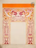 Exposition d’art organisée par l’aréopage du XXe s. au Musée moderne, 5-24 avril 1898. (Avant la lettre). Chromolithographie. Entoilée. Lith. J.E. Goossens, Bru by Adolphe Crespin, Affiche belge, sold May 2022