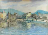 Cassis by Franck Myers Boggs, 1913, Aquarelle sur traits de crayons, sold Dec 2008
